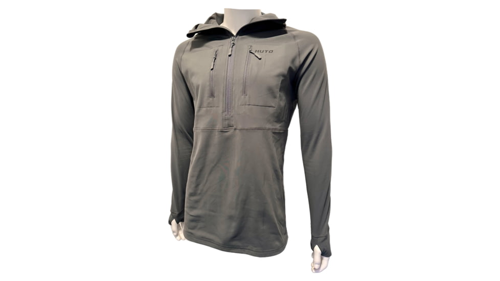 Huto Lifestyle Huto Lifestyle Synthetic Mid-Weight Hoodie/Base Layer, Grey, Large, SYNTC-WGHT-HDIE-GRY-L
