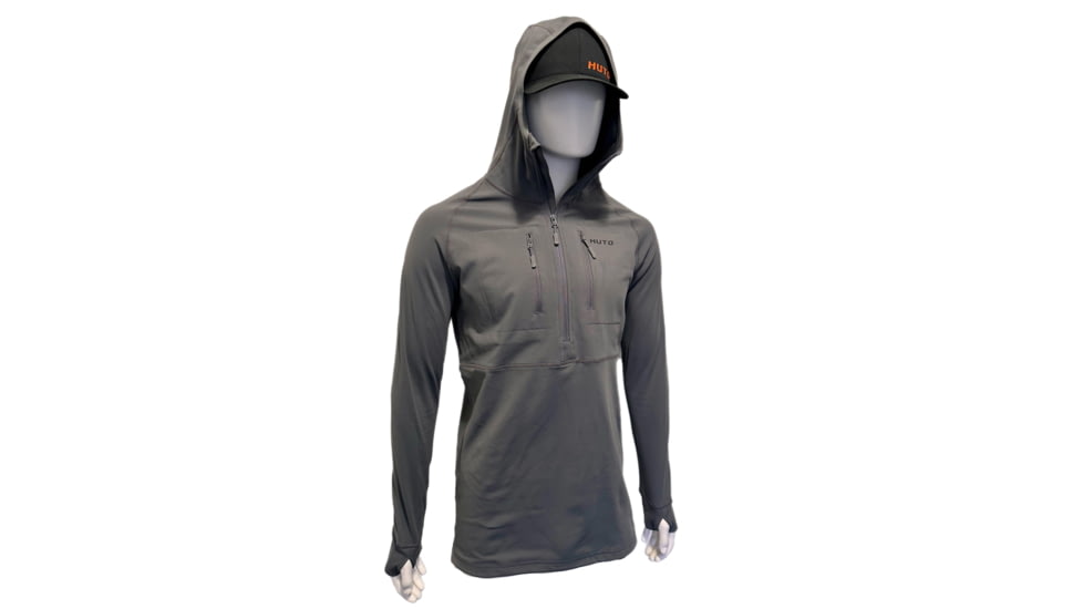 Huto Lifestyle Huto Lifestyle Synthetic Mid-Weight Hoodie/Base Layer, Grey, Large, SYNTC-WGHT-HDIE-GRY-L