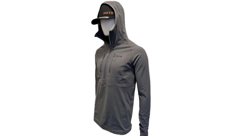 Huto Lifestyle Huto Lifestyle Synthetic Mid-Weight Hoodie/Base Layer, Grey, Large, SYNTC-WGHT-HDIE-GRY-L