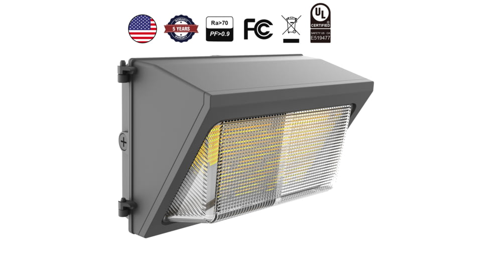 Hykoont Hykoont WK04 Series Half Cut Wall Pack Light Dimmable and Selectable CCT, WK04