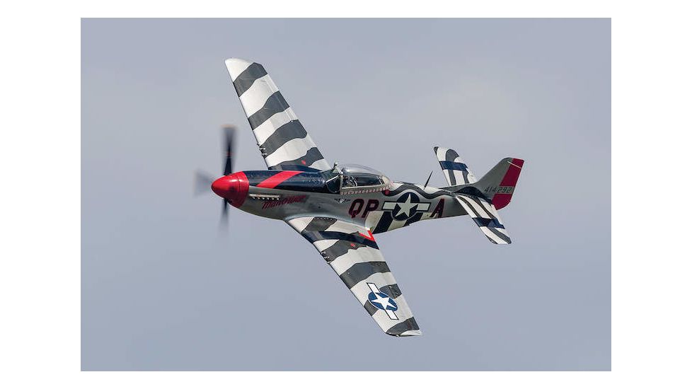 iCanvas A P-51 Mustang Flies By At Willow Run, Michigan by Stocktrek Images Canvas Print, Multi, 18x12 TRK437-1PC3-18x12