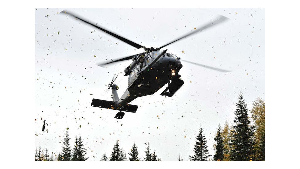 iCanvas An HH-60G Pave Hawk Helicopter Prepares For Landing by Stocktrek Images Canvas Print, Multi, 18x12 TRK742-1PC3-18x12