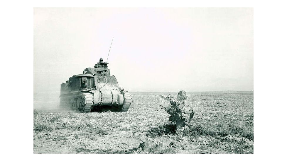 iCanvas An M3 Grant Tank On The Move During The Battle Of Kasserine by Stocktrek Images Canvas Print, Multi, 18x12 TRK749-1PC3-18x12