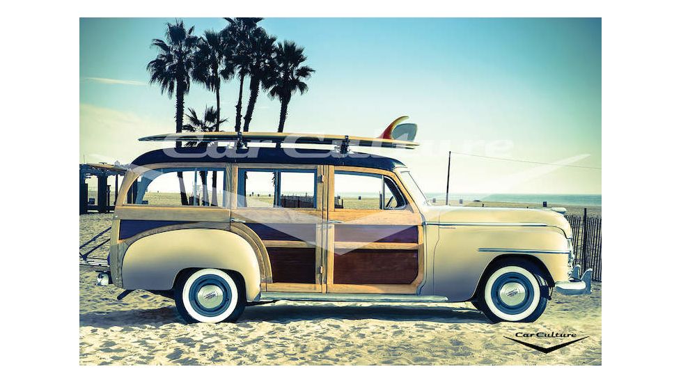 iCanvas 'Catch A Wave' - Beach Boys' Plymouth Woodie Wagon by Car Culture Canvas Print, Multi, 18x12 CCU32-1PC3-18x12