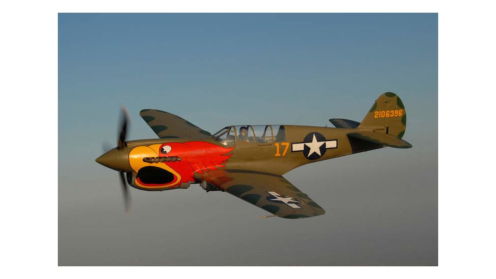 iCanvas P-40 Warhawk Flying Over Chino, California by Stocktrek Images Canvas Print, Multi, 18x12 TRK406-1PC3-18x12