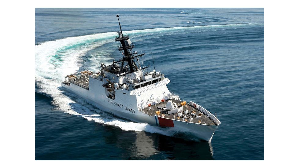 iCanvas US Coast Guard Cutter Waesche Navigates The Gulf Of Mexico I by Stocktrek Images Canvas Print, Multi, 18x12 TRK1023-1PC3-18x12