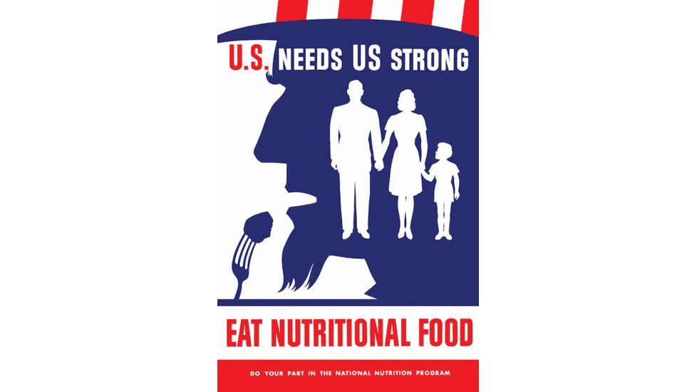 iCanvas Vintage WPA Poster Of Uncle Sam Taking A Bite Of Food by Stocktrek Images Canvas Print, Multi, 18x12 TRK68-1PC3-18x12