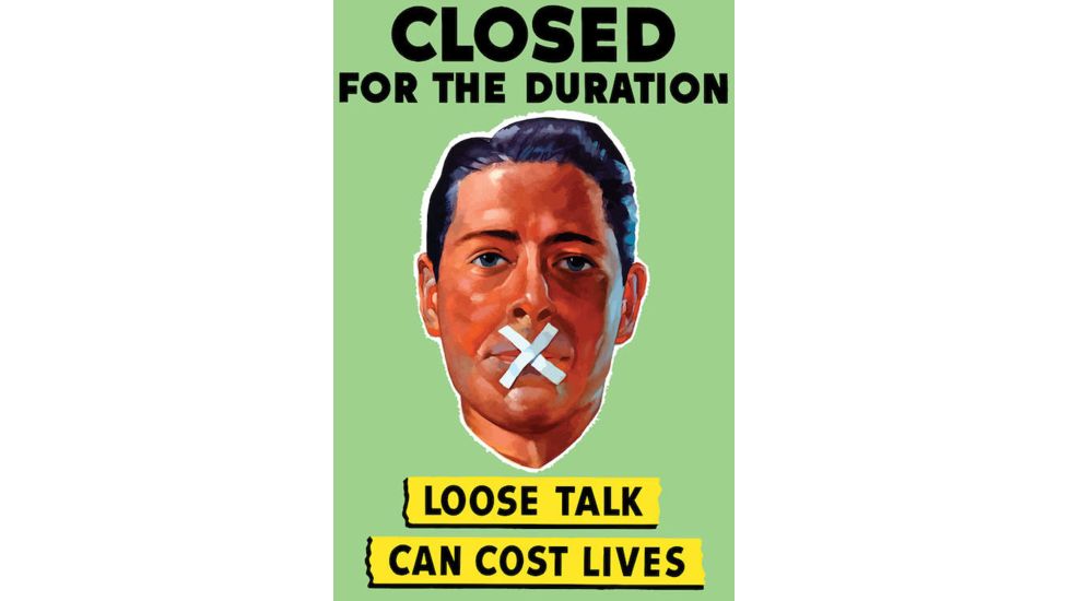 iCanvas WWII Poster Showing The Head Of A Man With His Mouth Taped S by Stocktrek Images Canvas Print, Multi, 18x12 TRK178-1PC3-18x12