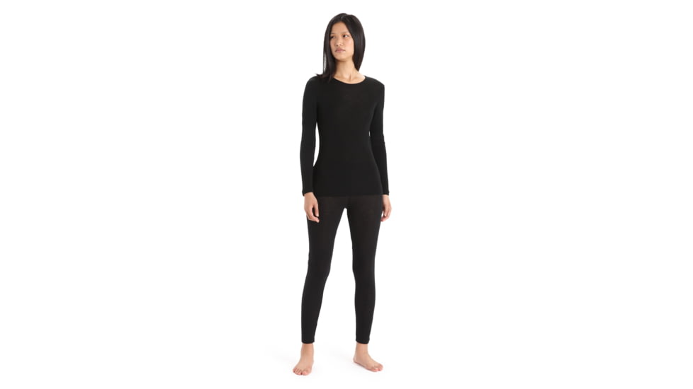 Icebreaker 175 Everyday Long Sleeve Crewe Thermal Top - Womens, Black, Extra Small, IB104471001XS