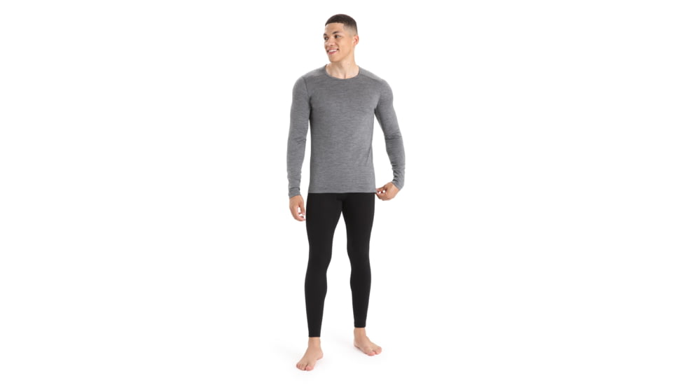 Icebreaker 200 Oasis Long Sleeve Crewe - Mens, Gritstone Heather, Large, IB104365013L
