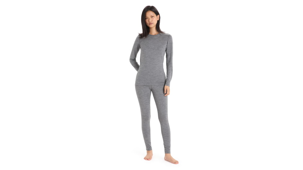 Icebreaker 200 Oasis Long Sleeve Crewe - Womens, Gritstone Heather, Extra Small, IB104375013XS