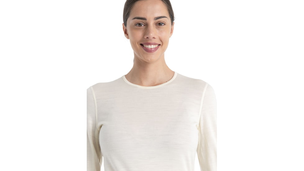 Icebreaker 200 Oasis Long Sleeve Crewe - Womens, Undyed, Large, IB104375000L