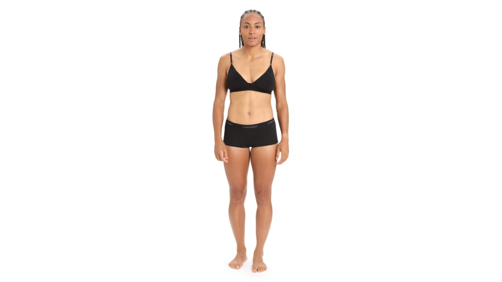 Icebreaker 200 Oasis Thermal Boy Shorts - Women's, Black, Extra Small, IB104467001XS