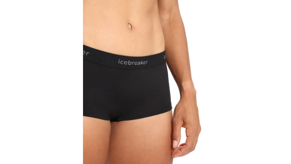 Icebreaker 200 Oasis Thermal Boy Shorts - Womens, Black, Extra Small, IB104467001XS