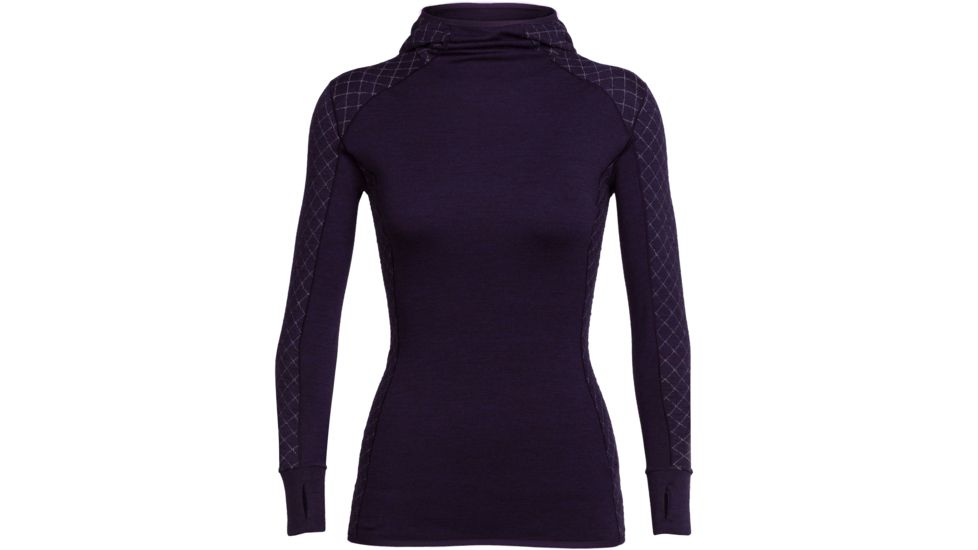 Icebreaker Affinity Thermo Hooded Pullover - Women's-Burgundy Heather-Large