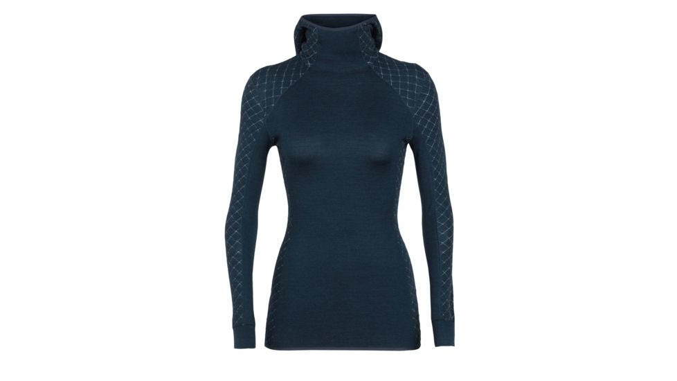 Icebreaker Affinity Thermo Hooded Pullover - Womens, Eclipse Heather, Small, 103892-401-S