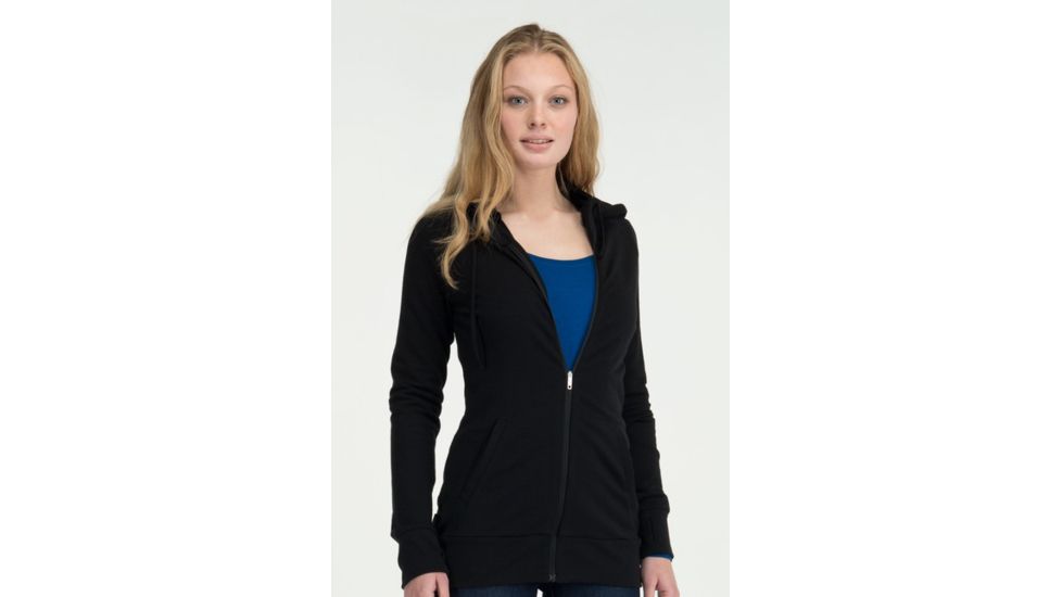 Icebreaker Crush Long Sleeve Hood Clearance - Women's-Black-Small