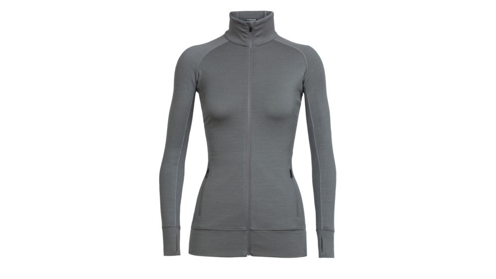 Icebreaker Fluid Zone Long Sleeve Zip - Women's, Metal/Dew, Extra Large, 104150001XL