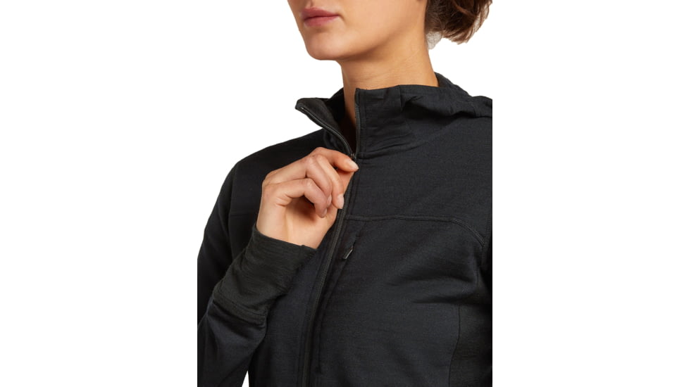 Icebreaker Merino Blend 300 RealFleece Descender Long Sleeve Zip Hoodie - Womens