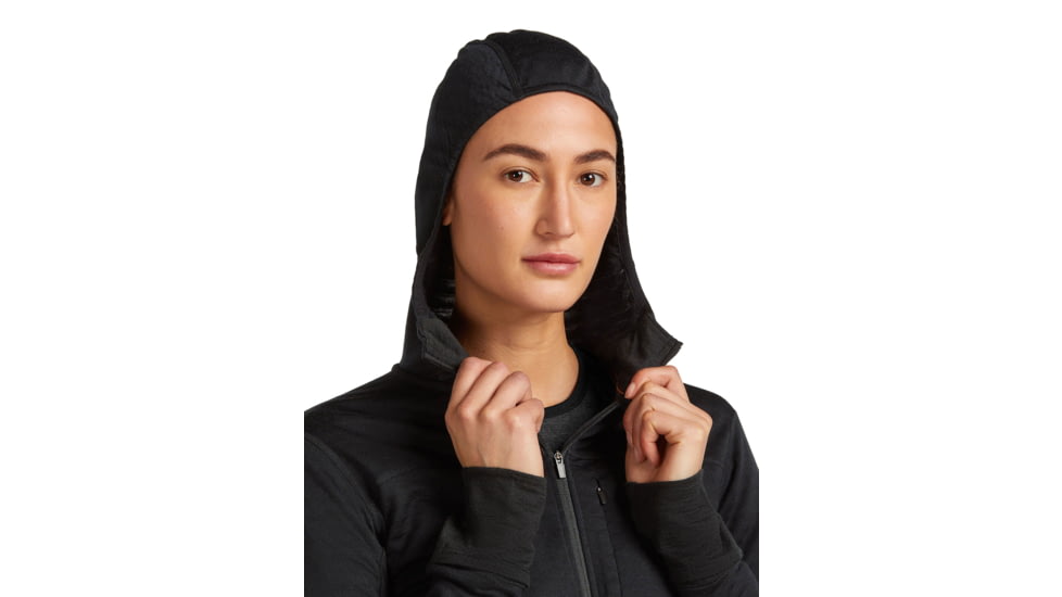 Icebreaker Merino Blend 300 RealFleece Descender Long Sleeve Zip Hoodie - Womens
