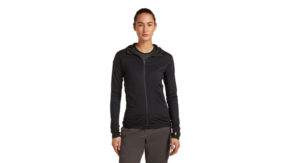 Icebreaker Merino Blend 300 RealFleece Descender Long Sleeve Zip Hoodie - Womens