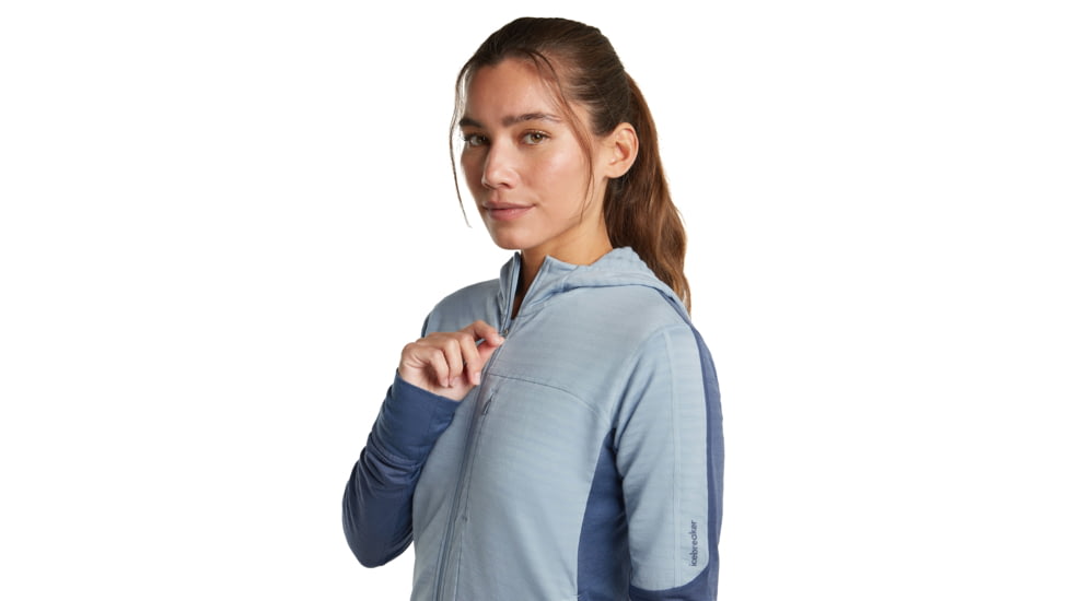 Icebreaker Merino Blend 300 RealFleece Descender Long Sleeve Zip Hoodie - Womens
