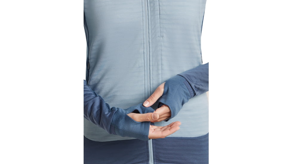 Icebreaker Merino Blend 300 RealFleece Descender Long Sleeve Zip Hoodie - Womens