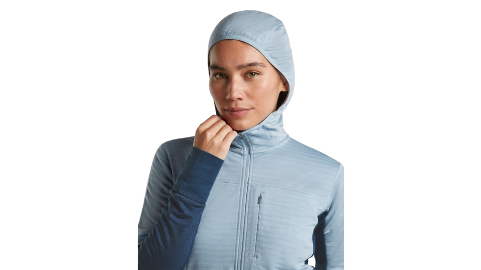 Icebreaker Merino Blend 300 RealFleece Descender Long Sleeve Zip Hoodie - Womens