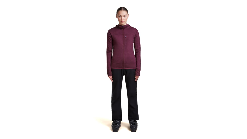 Icebreaker Merino Blend 300 RealFleece Descender Long Sleeve Zip Hoodie - Womens