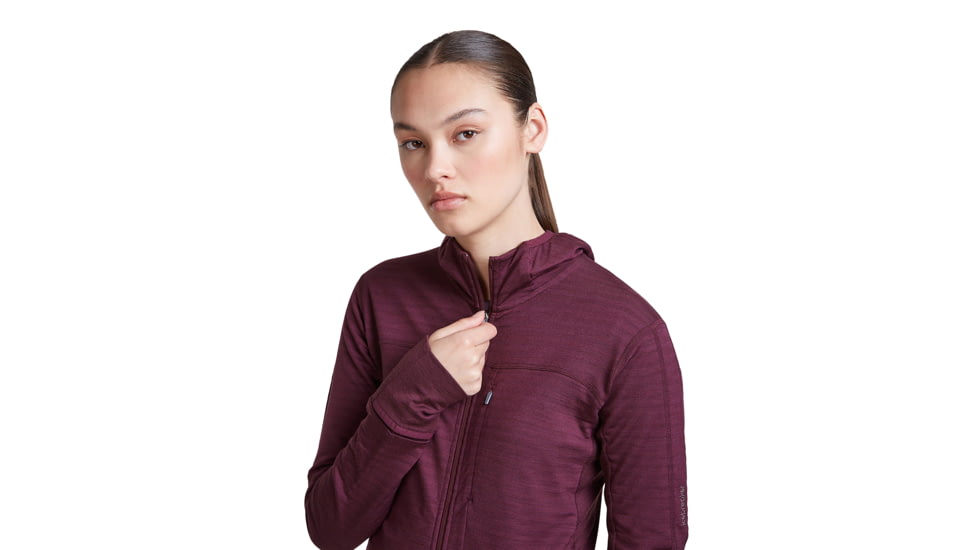 Icebreaker Merino Blend 300 RealFleece Descender Long Sleeve Zip Hoodie - Womens