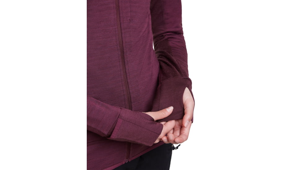 Icebreaker Merino Blend 300 RealFleece Descender Long Sleeve Zip Hoodie - Womens