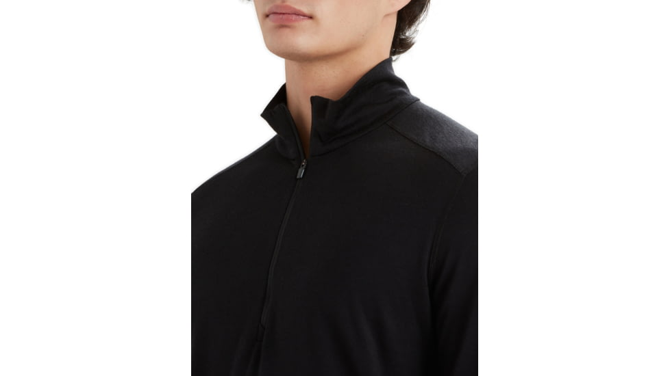 Icebreaker Men Merino 200 Oasis LS Half Zip, Black, M, IBB04367001M