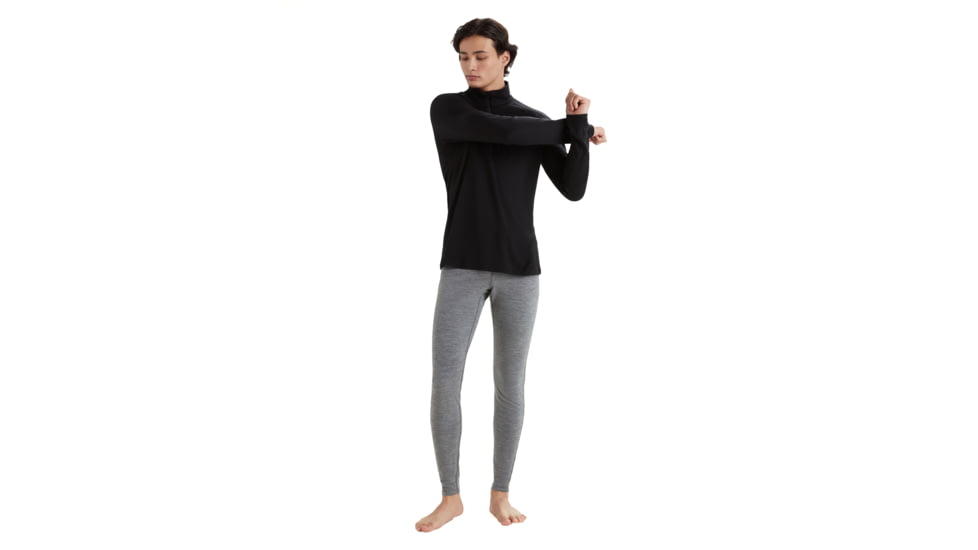 Icebreaker Men Merino 200 Oasis LS Half Zip, Black, M, IBB04367001M
