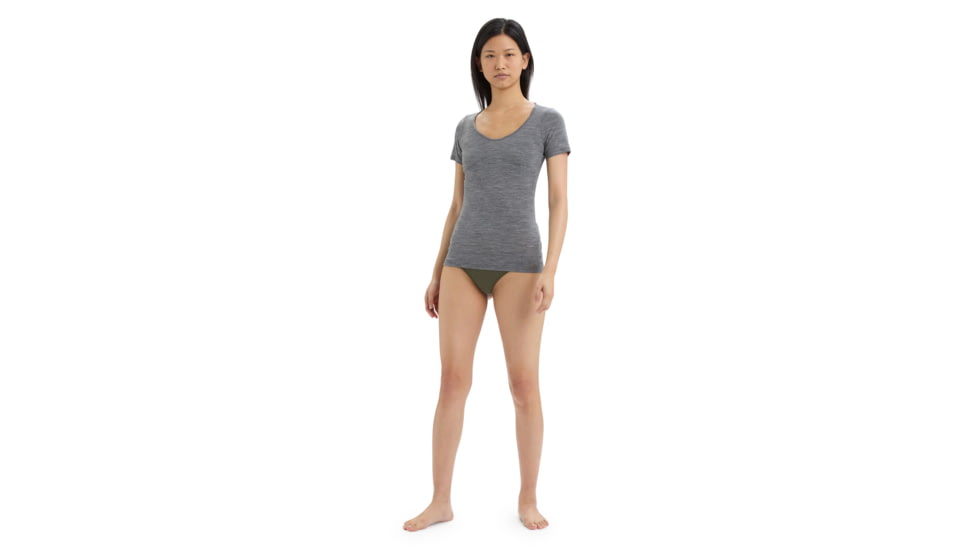 Icebreaker Merino 150 Siren SS Sweetheart - Women's, Gritstone Heather, Large, IB103062013L