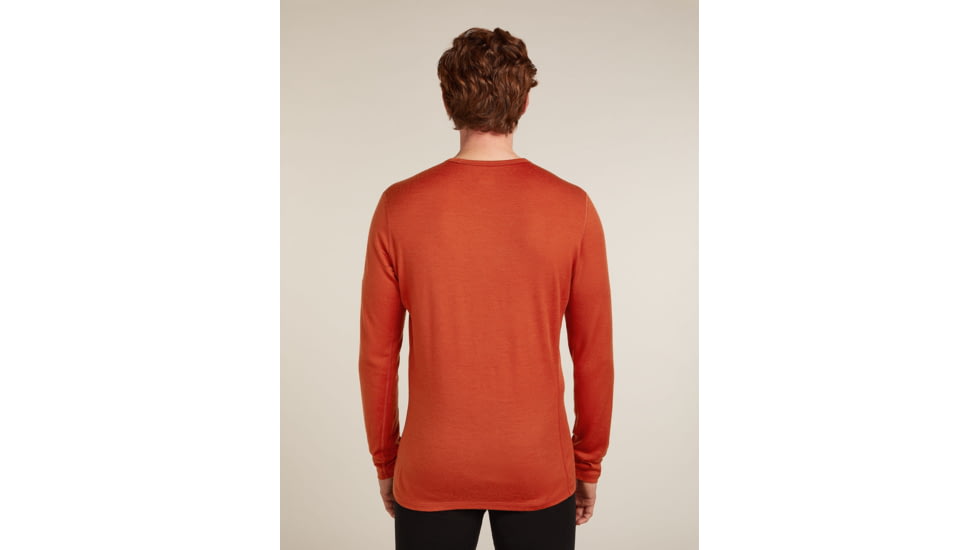 Icebreaker Merino 200 Oasis Long Sleeve Crew Thermal Top - Mens, Agate, Extra Large, IB1043650GSXL