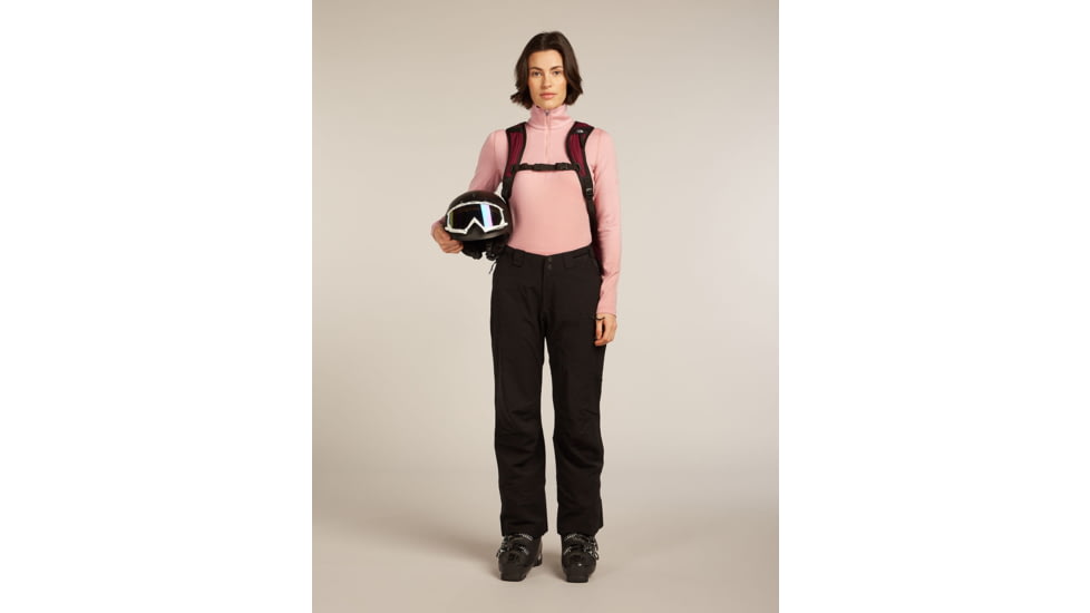 Icebreaker Merino 260 Tech Long Sleeve Half Zip Thermal Top - Womens, Blush, Large, IBB043900GUL