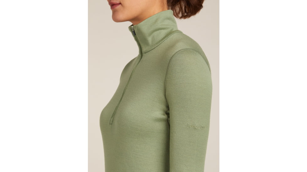 Icebreaker Merino 260 Tech Long Sleeve Half Zip Thermal Top - Womens, Lichen, Large, IBB04390A74L