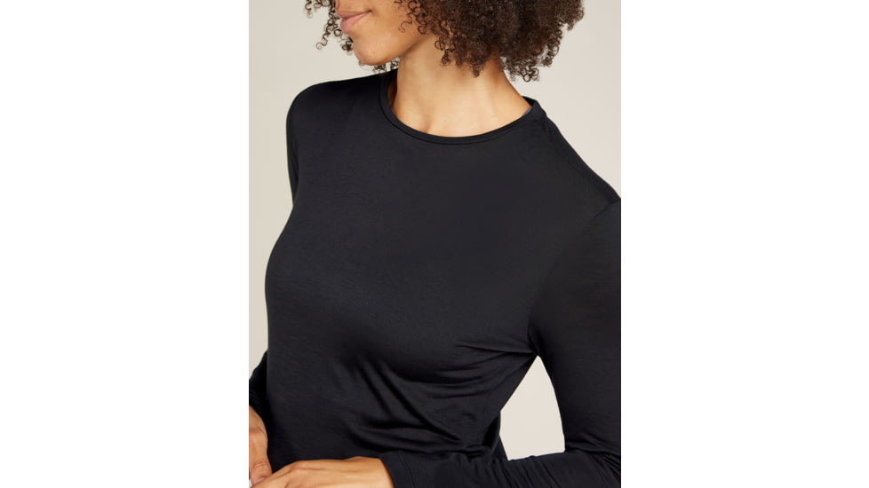 Icebreaker Merino Blend 125 Cool-Lite Sphere LS T-Shirt - Womens, Black, Small, IB0A56ZN001S