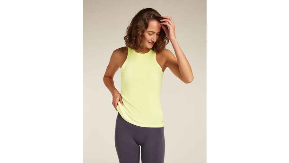Icebreaker Merino Blend Rib Lotus Tank - Womens, Citrine, Extra Small, IB0A57790ABXS
