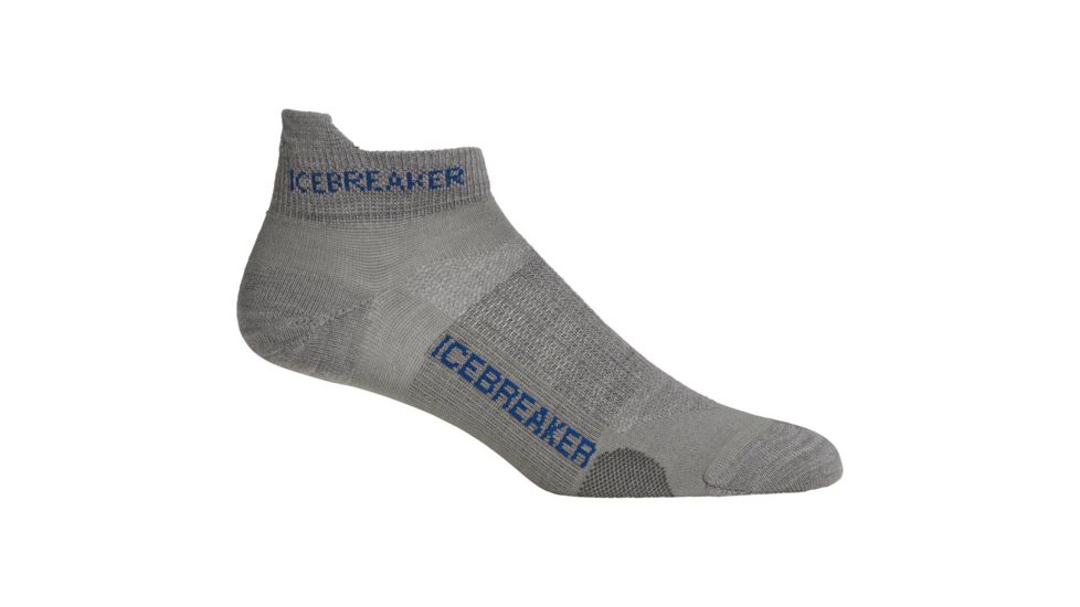 Icebreaker Run Ultralite Micro Sock Clearance - Men's-White/Silver/White-X-Large