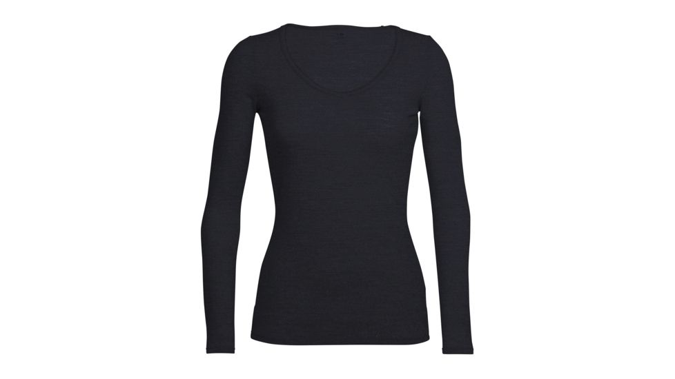 Icebreaker Siren Long Sleeve Sweetheart Top - Women's, Black, Extra Large, IB103194001XL