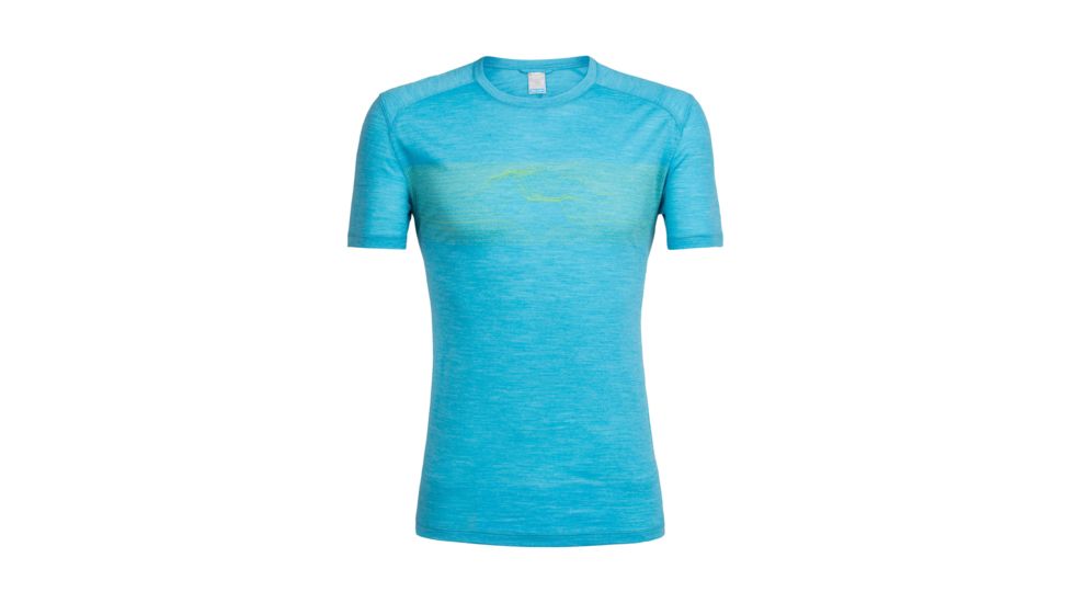 Icebreaker Sphere Short Sleeve Crewe Linescape Island, Mediterranean, 2XL, 104173401XXL