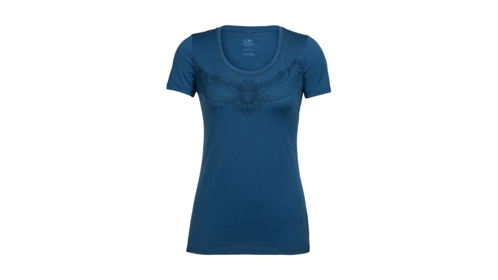 Icebreaker Tech Lite Short Sleeve Scoop Night Owl, Prussian Blue, L, 104158401L