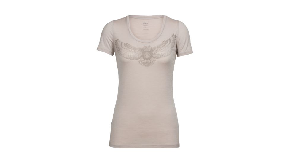 Icebreaker Tech Lite Short Sleeve Scoop Night Owl, Pumice, L, 104158101L