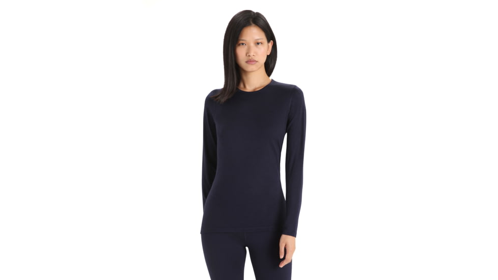 Icebreaker Women Merino 200 Oasis LS Crewe, Midnight Navy, M, IB104375401M