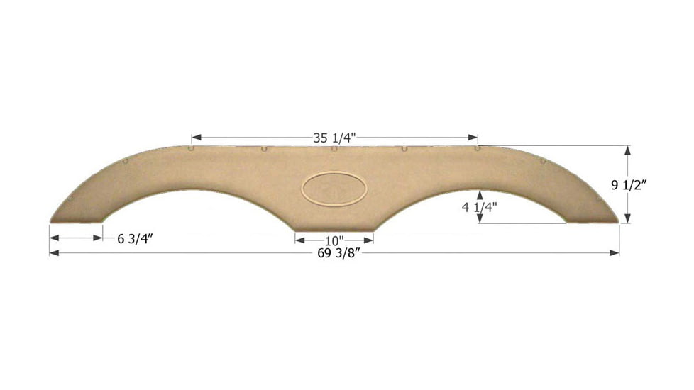 Icon Dem Fender Skirt Fs1770 - Champagne, Tan, 1902