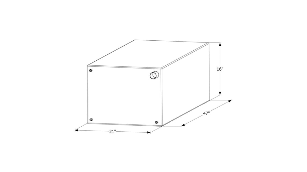 Icon Fresh Water Tank With 1/2in.Ftp And 1-1/4" Filler Wt2456, 47in x 16in x 21", 61 Gallon, 12456