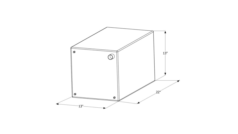 Icon Fresh Water Tank With 1/2in.Ftp And 1-1/4" Filler Wt2459, 22in x 13in x 13", 15 Gallon, 12459