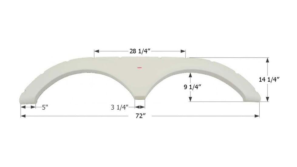 Icon Tandem Axle Fender Skirt Fs1705 For Keystone, Polar White, 1705