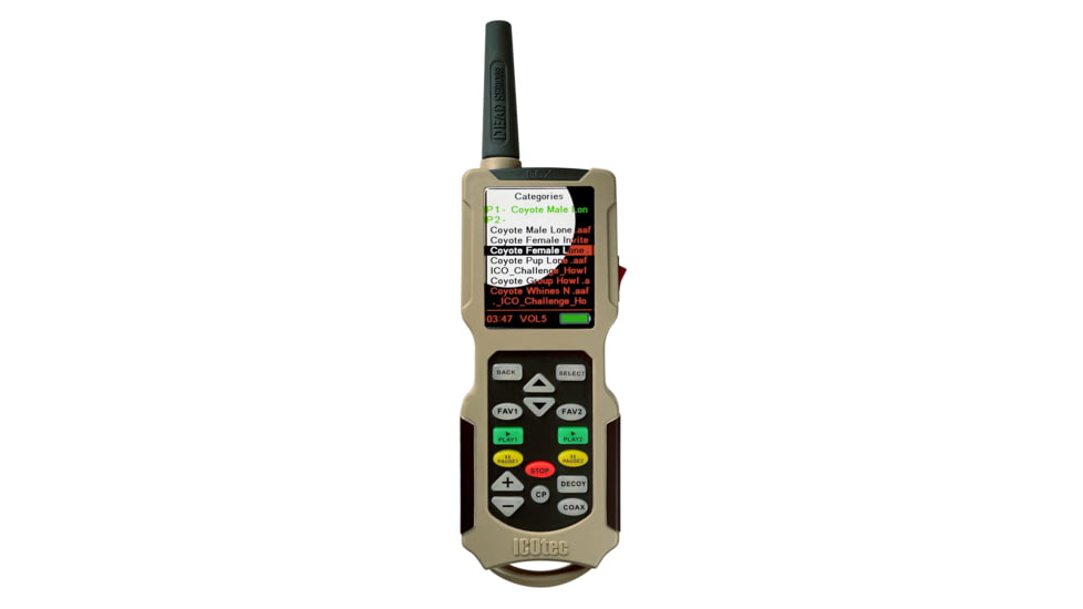 ICOtec Outlaw PLUS Electronic Predator Call/Decoy Combo, Gray, ICO10731
